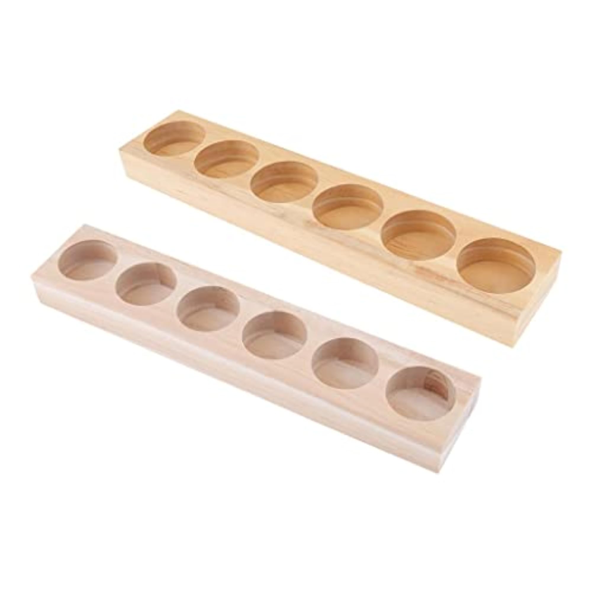 Wood Essential Oil Display Storage Organizer Rack, 2 Pieces
